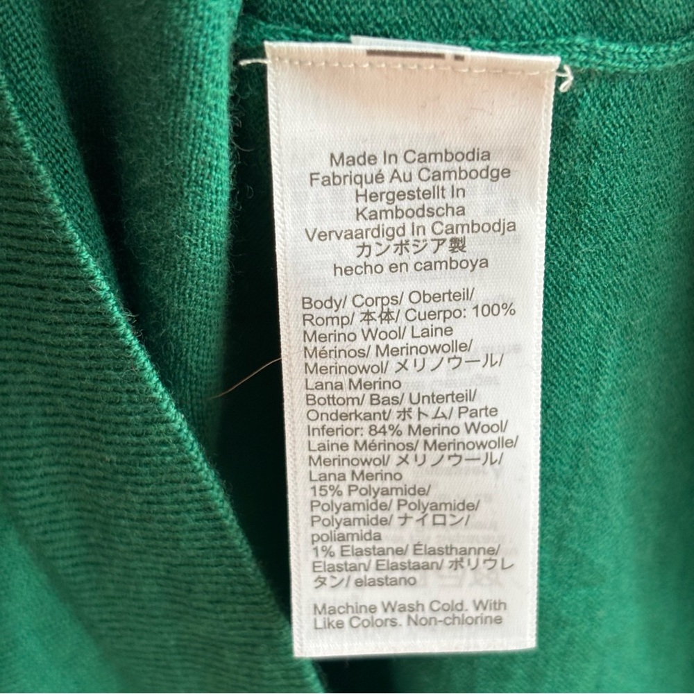 J. Crew Merino Wool Crew Neck Sweater | Kelly Green | Women’s Size M - Picture 4 of 6